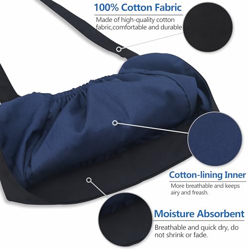Image of QBA Adjustable Working Cap with Button, Cotton Working Hat Sweatband, Elastic Bandage Tie Back Hats for Women & Men, One Size