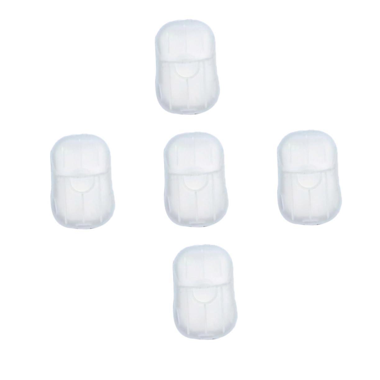 KOMBIUDA Travel Soap Paper Sheets Portable Confetti Soap Hand Washing Paper Jasmine Scent 20 Sheets Per Box 5pcs Set for Outdoor Camping Hiking and Travel Accessories