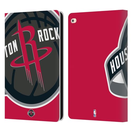 Head Case Designs Officially Licensed NBA Oversized Houston Rockets Logo Leather Wallet Case Compatible with Apple iPad Air 2 (2014)