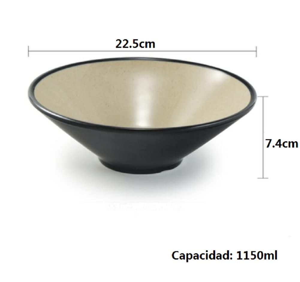 Japonés Conjuntos De Cuencos De Ramen (6 Piezas), Tazón De Sopa De Fideos Ramen Japoneses Grandes De 1150Ml, para Fideos, Pho, Fideos, Udon