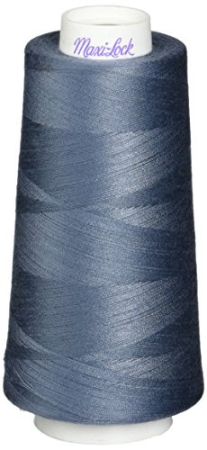 American & Efird 51-43009 Maxi-Lock Cone Thread, 3000 verges, bleu miniature