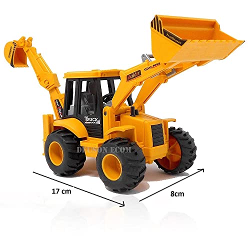 Image of DEUSON ECOM Construction Bulldozer Excavator Loader Truck Vehicles for Kids Building Vehicle Engineer Toys for 3 4 5 Year Boy Toddlers Unbreakable Toy for Kid (201-11) Multicolor