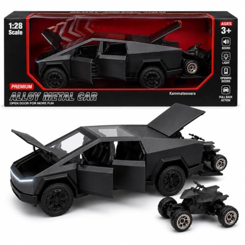 Image of Kammateswara Kids die cast car 1:32 Scale Model Metal Pullback Toy car with Openable Doors & Light Music(Random Color as per Stock) (Pickup Truck)