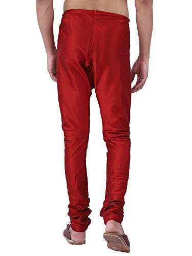 Image of HUZUR Men Pyjama,Churidar,Bottom wear,Silk Blend,Regular Fit,Wedding,Party,Festival,Family Funcation,White,Gold,Pajama