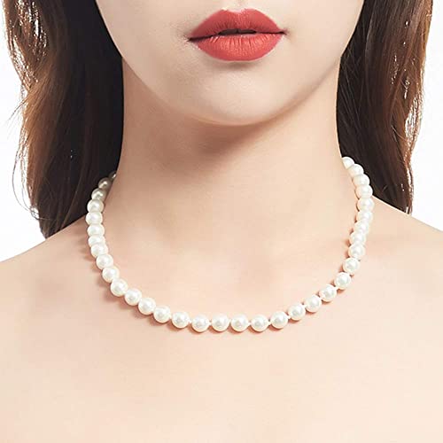 Bulinlin White Silver Beaded Chain Necklaces Set For Women #TOP6