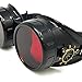 Steampunk Victorian Goggles Rave Glasses, Sleek and Stylish Industrial, Rose red Lenses