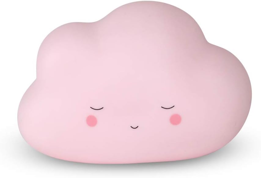 Teeny & Tiny TA8CLLSP Soft Silicone LED Baby Room Night Light with Battery, Cloud - 200g, Pink