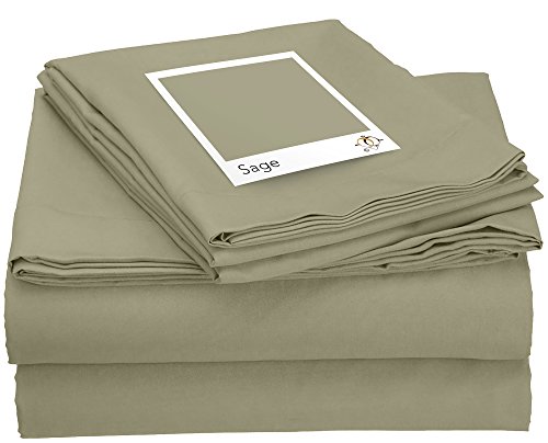 Clara Clark Affordable Microfiber Bed Sheet Set, Full, Sage
