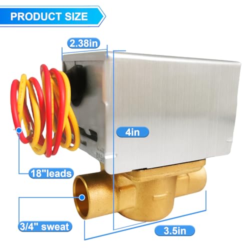 Para válvula de zona Honeywell V8043e1012, substituição de válvula de zona de suor de 3/4