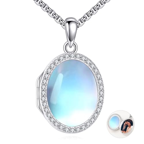 Collier médaillon en argent avec pendentif onyx noir ouvrant porte photo
