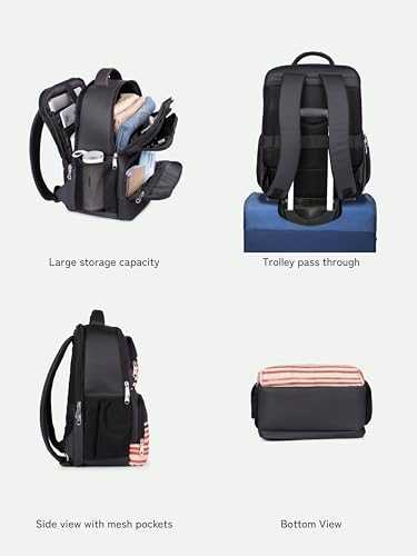 Image of ZOUK Vegan Leather Men's Pro backpack |Laptop Backpack 15.6 Inch | Large 18.7 L | Travel Backpacks | Weekender trip rucksack |Trekking