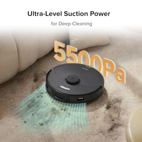 Image of roborock S7 Max Ultra Robot Vacuum and Mop Combo, Auto Mop Drying, Auto Mop Washing, Self-Emptying, Self-Refilling, 5500Pa Suction, Reactive Tech Obstacle Avoidance, Black (Renewed)