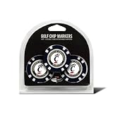 Team Golf NCAA Cincinnati Bearcats 3 Pack Golf Chip Ball Markers, Poker Chip Size with Pop Out Smaller Double-Sided Enamel Markers