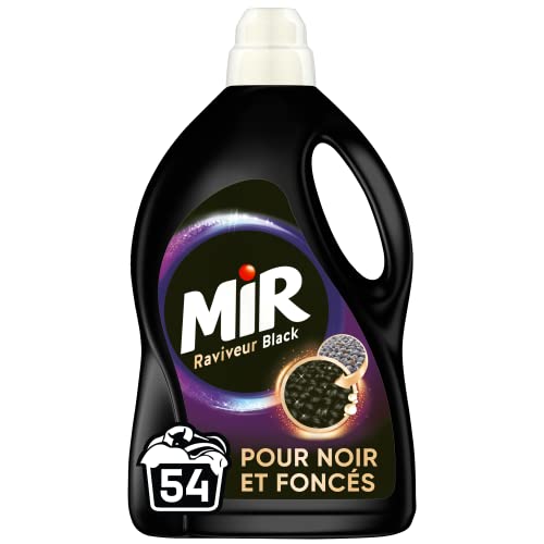 Mir Raviveur Black – Lessive liquide Spéciale Linge Noir – Soin pour les vêtements noirs – 90% d'ingrédients d'origine naturelle – 54 lavages (2,97...