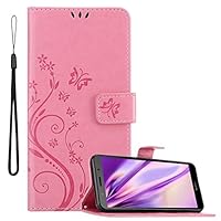 Custodia A Libro Con Fiori Per Huawei Y5 Prime / Y5 2018 - Grigio Fiore, Con Chiusura Magnetica, Supporto E Slot Per Carte - 4