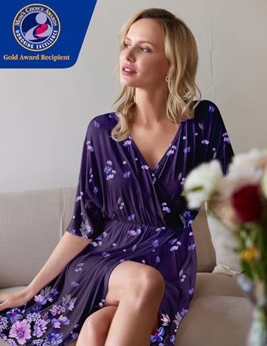 image for Ekouaer 3 in 1 Labor/Delivery/Hospital Gown Maternity Dress Nursing Ni