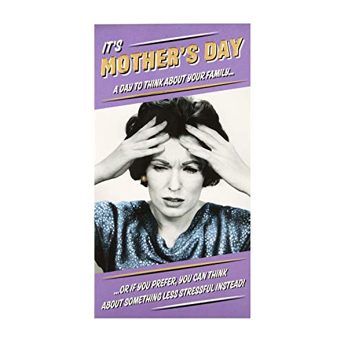 Hallmark Lustige Muttertagskarte, humorvolles Vintage-Foto-Design, Muttertagskarte für Mama, Lila, Gelb