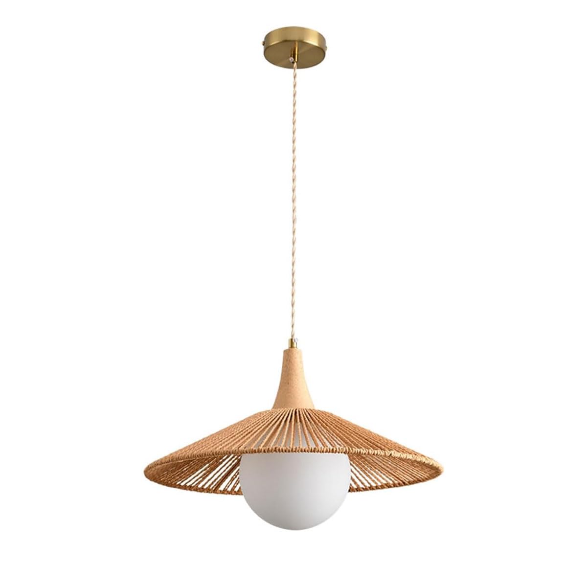 Lustre de restaurant en rotin pour illuminer vos repas chaleureux au-dessus de la table