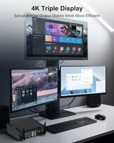 Image of FANPEEC Industrial PC Fanless Mini PC Core i7-10510U 8GB RAM DDR4 128GB SSD, Mini Computer Win 11 Pro 6xRS232 COM, Fanless Mini PC Dual LAN 4xUSB 3.0, 4xUSB 2.0, Dual Band WiFi BT4.2