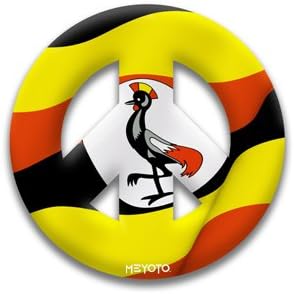 Peace Symbol Magnet of Uganda Flag by MEYOTO