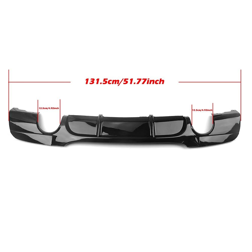 Spoiler Posteriore Universale In ABS Per Auto - Diffusore Paraurti E Canard - Styling Sportivo Per BMW E46 E60 E90 (Nero Con Argento A) - 4