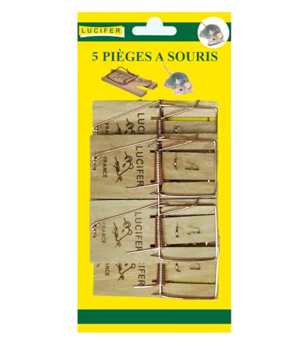 LUCIFER Pièges à Souris x5 Socle Bois sur Carte