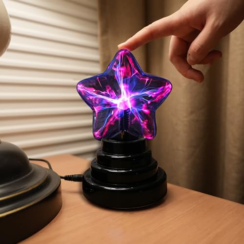 Image of Plasma Star,Plasma Ball Lamp，Plasma Globe ，Flashmen Science Toy，Fancy Club Decor and Science Education Gifts，Plasma Ball Sensor Lighting Globe with Music,Voice and Touch Response