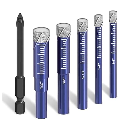 6 PCs Diamond Drill Bits Set for Porcelain, Ceramic, Glass & More - Versatile Tile Drill Bits for Efficient, Precise Drilling