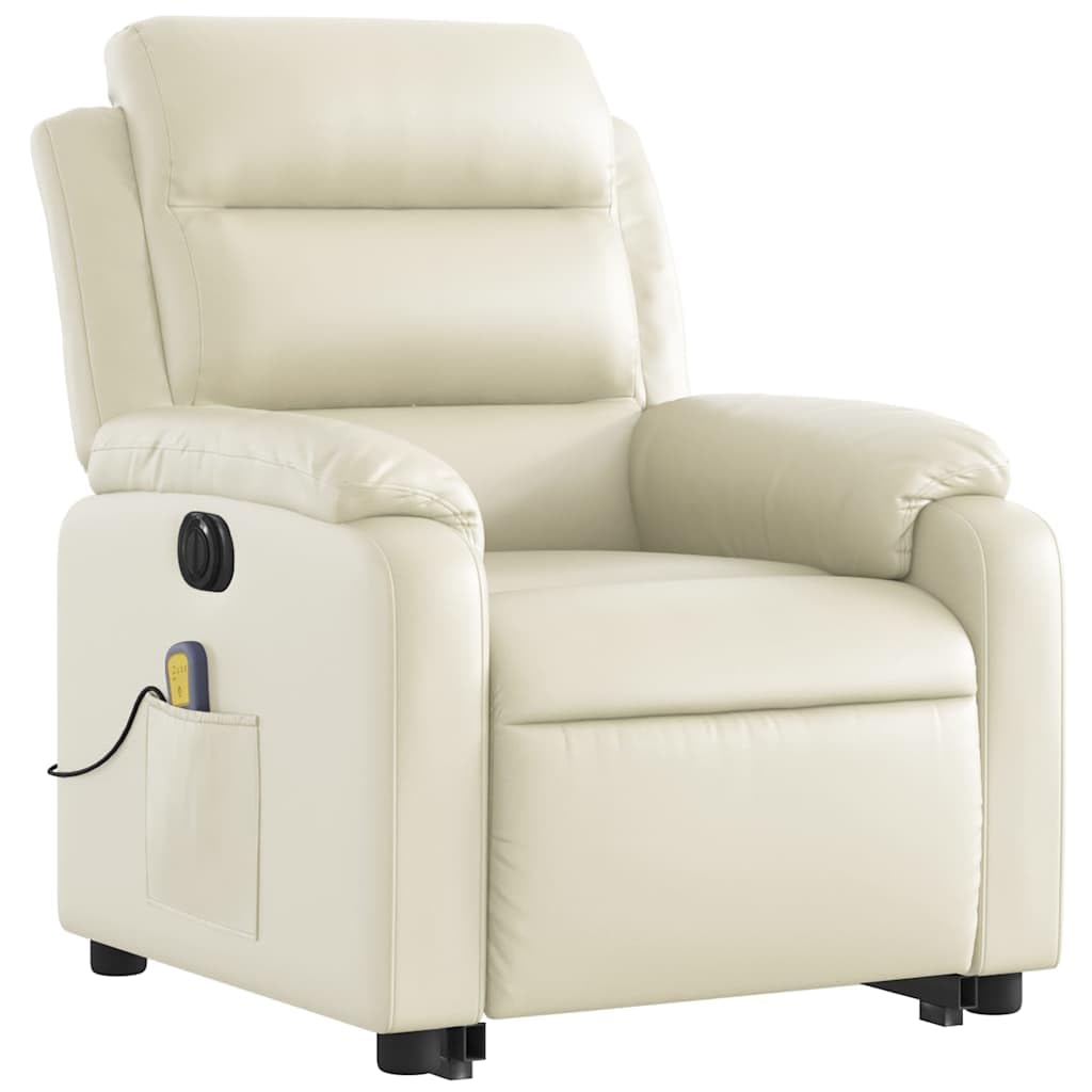 Sillón elevador eléctrico reclinable con masaje por vibración, 6 puntos de masaje, función elevación e inclinación 135°, estructura estable de madera y metal,