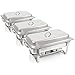 Futchoy Roestvrijstalen Chafing Dish Warmtehouder Rechaud voor catering, buffet en party met GN 1/1 reservoir en deksel, 420 x 290 x 320 mm Futchoy Roestvrijstalen Chafing Dish Warmtehouder Rechaud voor catering, buffet en party met GN 1/1 reservoir en deksel, 420 x 290 x 320 mm