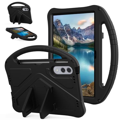 Coque Lenovo Yoga Tab 11 2025 antichoc housse noire avec support et bandoulière pour tablette