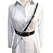 Fashion Black Faux leather Harness Waist Body Belt Punk Chest Belt with Chains for Women Girls Ladies