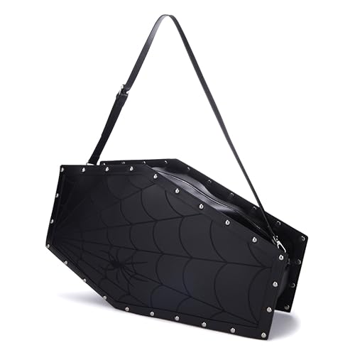 Dolls Kill Dead Weight Coffin Weekender by Widow - Coffin Shape Bag Made From Vegan Leather, Perfect for Spooky Getaways - Black2