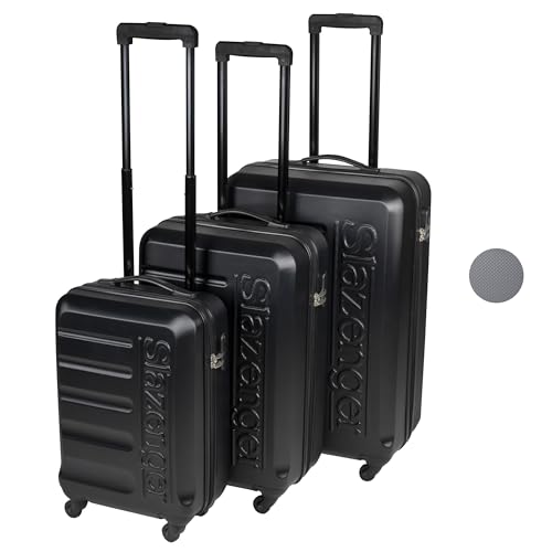 Lot de valise de voyage rigide Slazenger comprenant un trolley bagage à main pour avion