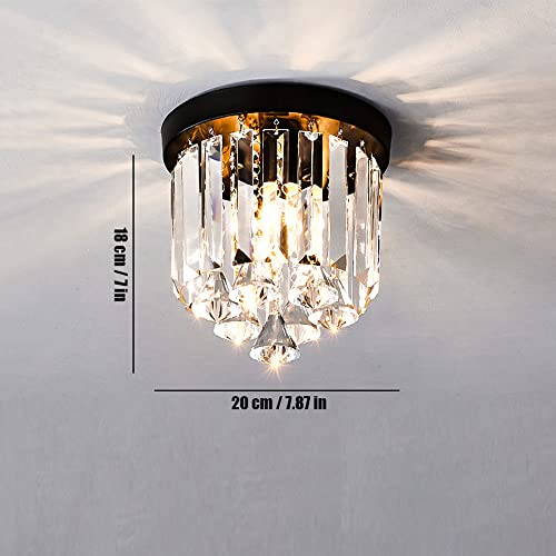 Plafonnier cristal K9 encastré 20 cm E14 pour salon et chambre - 7