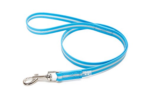 Julius-K9 IDC Lumino Guinzaglio Con Manico, 19 mm x 1 m, Blu (Acquamarina)