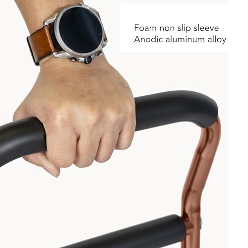 Bettgitter für die Sicherheit älterer Erwachsener, Bettstock für Senioren, Tragbare Stuhlaufstehhilfe mit 4 Ergonomischen Griffen, Nachttisch Hilfsschienen aus Aluminiumlegierung