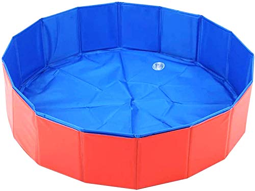 EEM Piscina Plegable de PVC para Mascotas, Piscina Plegable para Perros, Gatos, niños, bañera portátil, bañera, bañera, Estanque de Agua para Jugar al Aire Libre (80 * 30 cm)