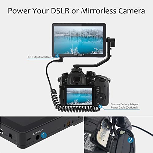 Feelworld F5 Pro V4 6" Touch Screen 3D Lut Dslr Camera Field Monitor With 2Pcs F550 Battery, Usb Light #TOP3