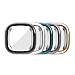 5PACK Case Compatible with Fitbit Sense 2 Versa 4 Bands Screen Case Bumper All-Around Full Cover Soft Frame Protective case for Versa4 Fitbit Smartwatch