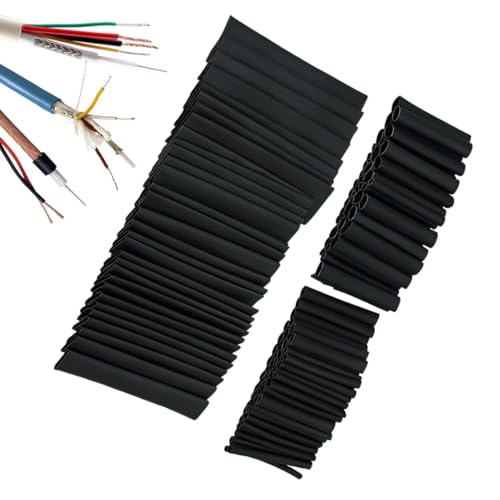 Yplkm Tubi termoretraibili elettrici, tubi termoretraibili industriali - 127X Guaina termorestringente industriale per cavi | 7 misure, assortimento di manicotti per cavi elettrici, protezione