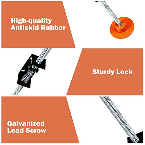 Sidasu Orange Ladder Leveler Pair Extension Ladder Stabilizer Adjustable Feet Levelers Ladder Leveler Feet up to 550LBS Ladder Extension for Stairs