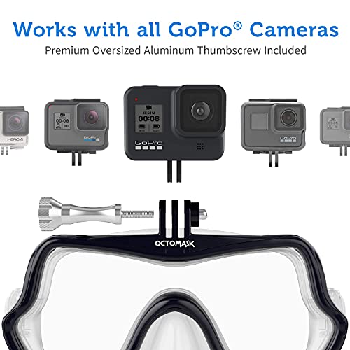 Máscara de buceo GoPro frameless con lente de vidrio templado y amplio campo visual 2