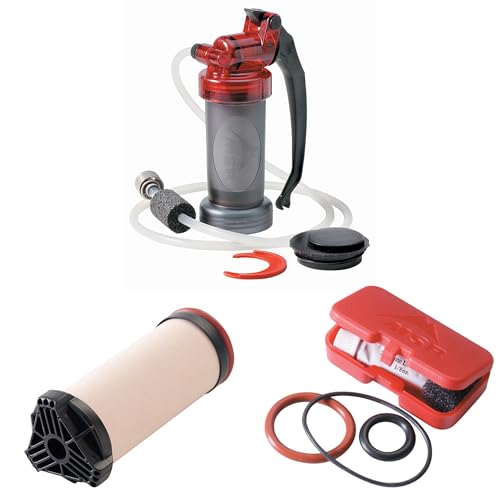 MSR MiniWorks EX Backountry Water Filter with Replacement Ceramic Element and Annual Maintenance Kit