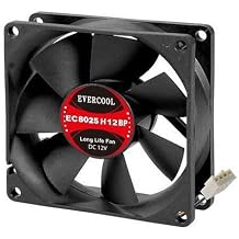 Evercool EC8025H12BP 80mm x 25mm PWM Pulse Width Modulation 4 Pin Computer Case Fan