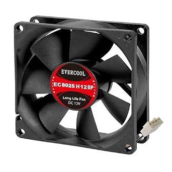 Evercool EC8025H12BP 80mm x 25mm PWM (Pulse Width Modulation) 4 Pin Computer Case Fan