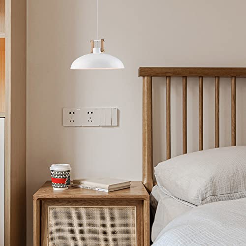Lámpara colgante vintage de cúpula E27 con altura ajustable para techo 3