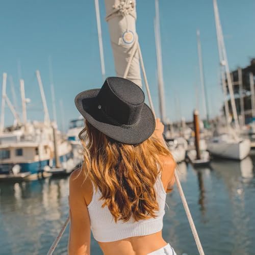 American Hat Makers Cabana Wide Brim Sun Hat | Handcrafted, Breathable, UPF 50 & Water-Resistant | Perfect for Outdoors - Image 8