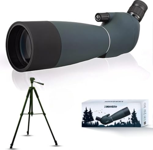 Zoomble® 25x75 Spotting Scopes with Pro Tripod | High Definition Zoom | Waterproof and Shockproof | FMC BaK-4 Prism | Tripod and Phone Adapter | Perfect for Bird Watching
