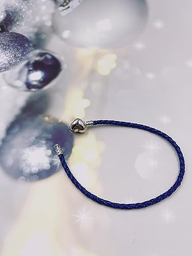 3mm Leather Charm Bracelet Heart Barrel Snap Clasp Handmade Braided Wristband for European Pandora Charm Bead Multiple Sizes 16-21CM3